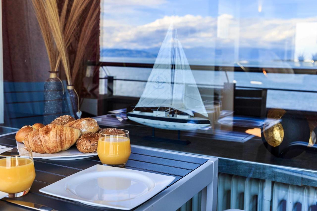 Auszeit Apartment Bodensee: Lakeside Retreat with Private Beach and Alpine Views Friedrichshafen Exterior photo
